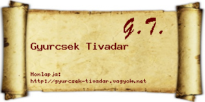 Gyurcsek Tivadar névjegykártya